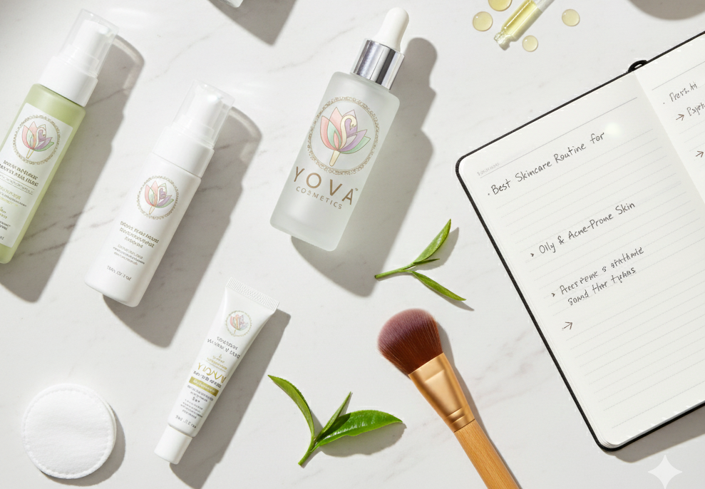 Best Skincare Routine for Oily and Acne-Prone Skin YovaCosmetics