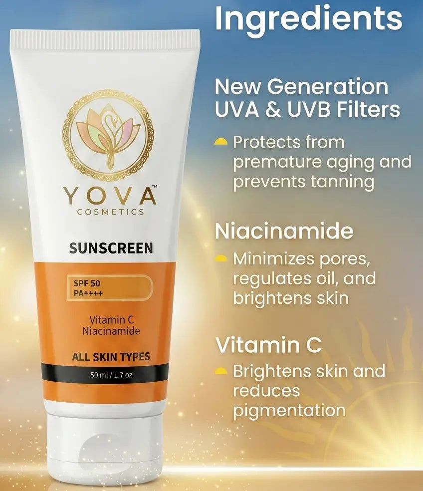 Yova Glow Sunscreen SPF 50 PA++++ (50 ml) YovaCosmetics