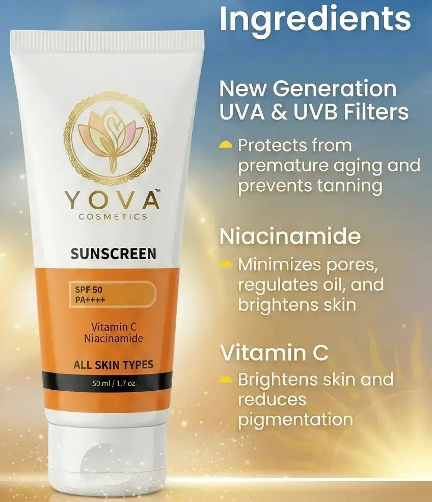 Yova Glow Sunscreen SPF 50 PA++++ (50 ml) YovaCosmetics