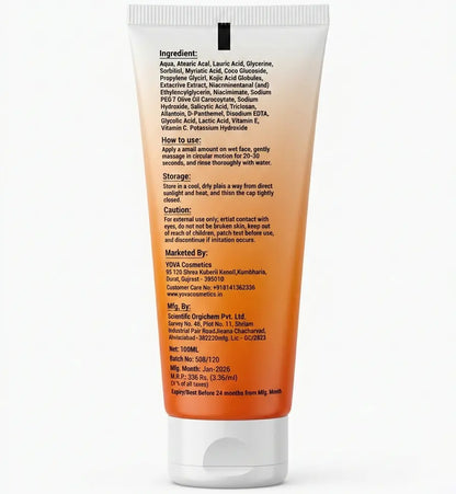 Yova Bright & Even Skin Tone Face Wash (100 ml) YovaCosmetics