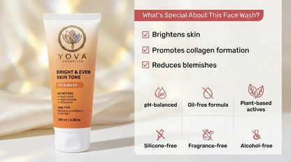 Yova Bright & Even Skin Tone Face Wash (100 ml) YovaCosmetics