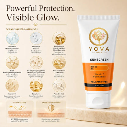 Yova Glow Sunscreen SPF 50 PA++++ (50 ml)