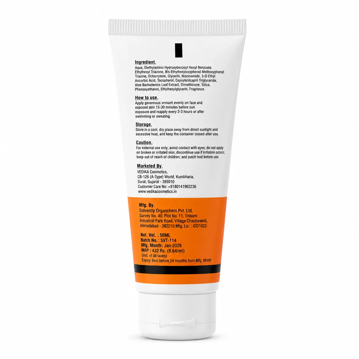 Yova Glow Sunscreen SPF 50 PA++++ (50 ml)